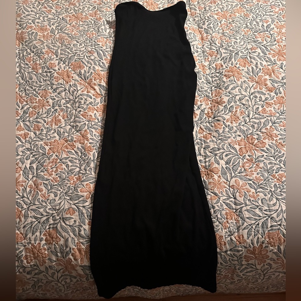 Fashion Nova Black Strapless Maxi Dress